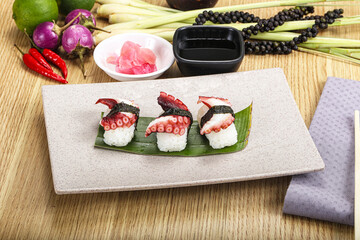 Japanese cuisine - sushi with octopus