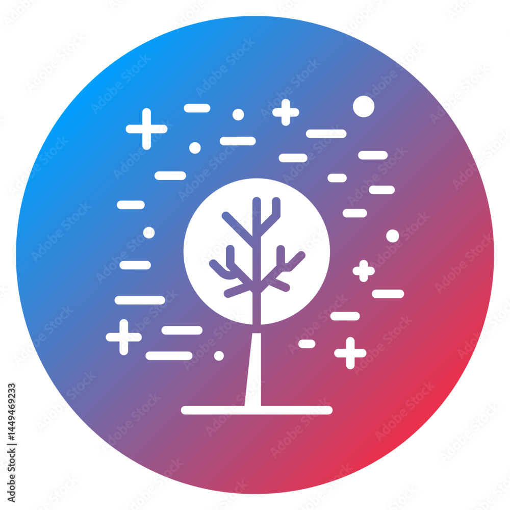Poster tree pollen sensitivity vector icon