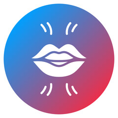 Tingling Lips Vector Icon