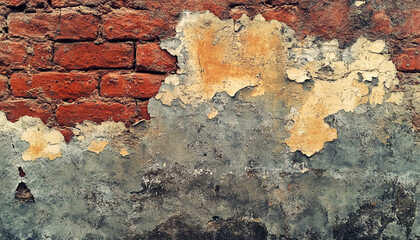 Obraz premium Texture of old red brick wall as background