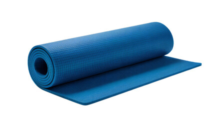 Rolled Blue Exercise Mat for Fitness Yoga Pilates Workout
