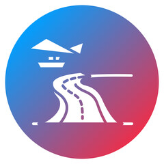 Harbor Tow Path Vector Icon