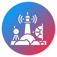 Marine Survey Station Vector Icon