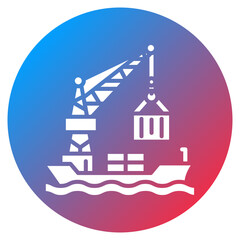 Naklejka premium Quay Crane Vector Icon