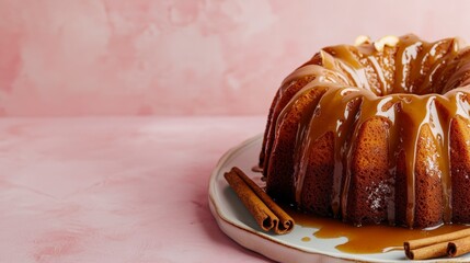 Scrumptious Caramel Bundt Cake with Cinnamon, A Perfect Fall Dessert