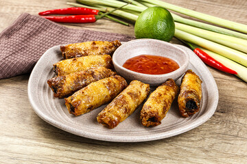 Vietnamese fried stuffed spring roll