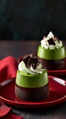 Matcha Chocolate Dessert Art: Exquisite Layers of Flavor and Elegance