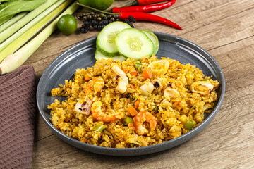 Asian Fried rice with seafood