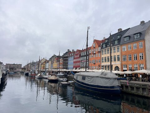 2025 02 01 Copenhagen, Denmark: Canals side view in Copenhagen, Denmark - Powered by Adobe