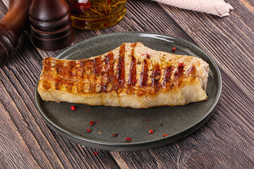 Tasty hot grilled pork loin