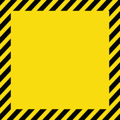 black and yellow background with warning stripes