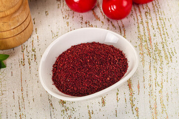 Natural organic Sumah powder for culinary