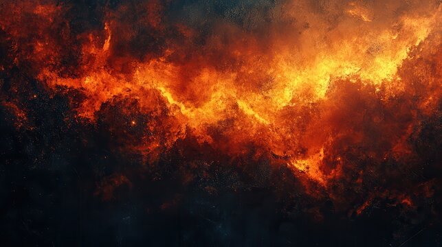 Fiery cosmic nebula (13)