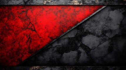 Abstract Red Black Grunge Texture Background Metal Design
