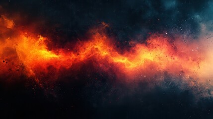 Fototapeta premium Fiery cosmic nebula (20)