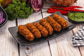 Indian minced meat kebab kofta