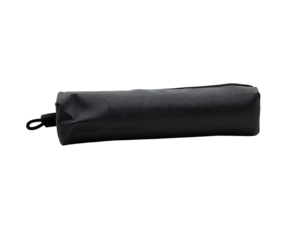 Black Cylindrical Pencil Case with Zipper