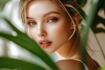 Fototapeta premium Wedding background with Beautiful bride