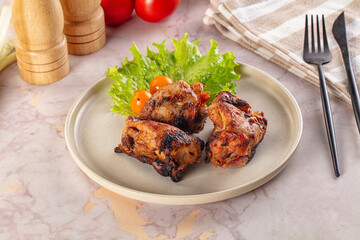 Hot Grilled chicken thigh barbecues