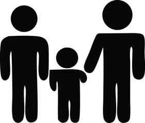 Man and woman silhouette icon for business family and teamwork concept