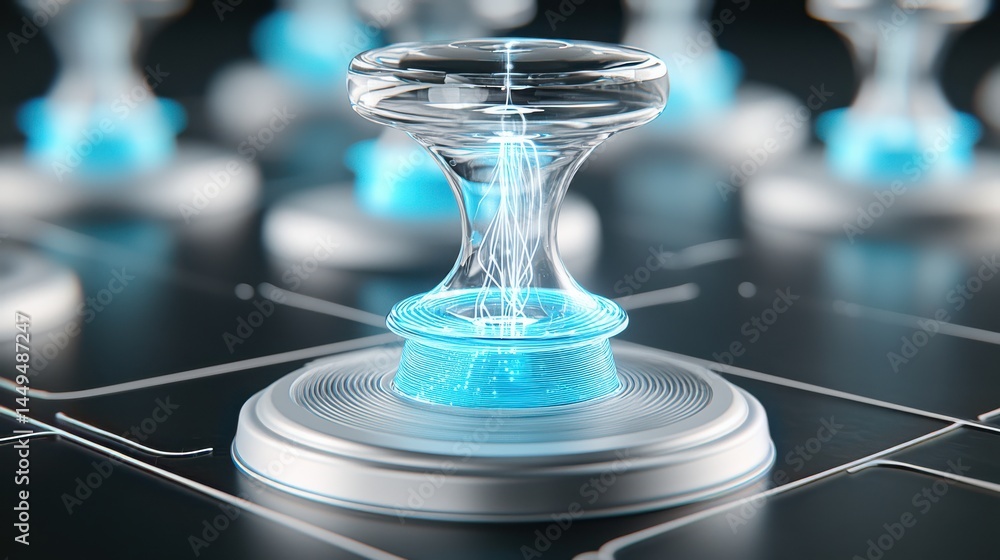 Poster futuristic kinetic windroot fields displaying turbulent energy digital environment high-tech perspec