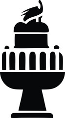 Vector illustration icon set presents a design of old antique furniture silhouettes