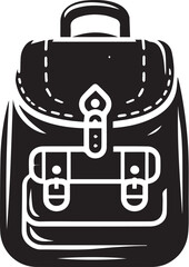 Fototapeta premium School backpack black vector