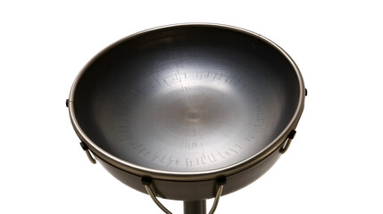 Traditional Cultural Instruments Jamaican steel drum with a concave surface and tuned notes Isolated solo on plain background