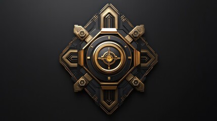 Obraz premium Geometric, futuristic emblem