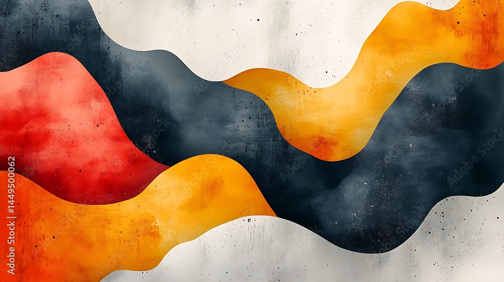 Poster abstract layers with varied textures and colors