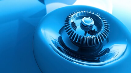 Stunning Detailed Close-up of a Futuristic Industrial Gear Mechanism