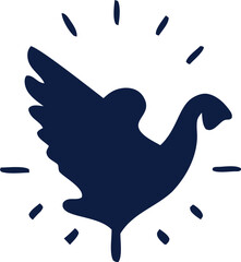 Abstract blue background features vector blue ink splashes on white design