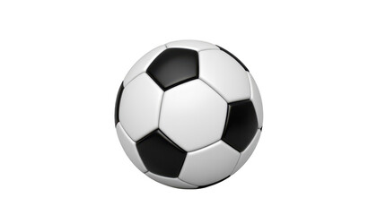 Fototapeta premium Striking soccer ball on a dark background, classic sports photography composition