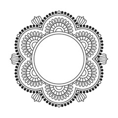 Celestial Orbit Mandala for Coloring Book Page