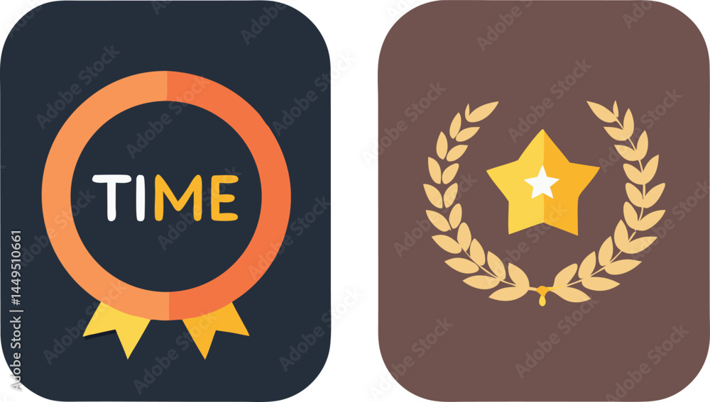 Poster vector illustration of an abstract design with a shiny gold circle and red element, a national symbo