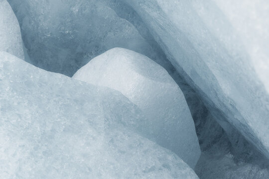 Blue Organic Glacier Ice Formation