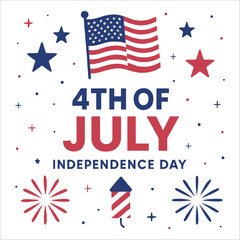 Obraz premium 4th of july design.