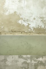 Weathered interior wall, showing layers of discoloration and cracks
