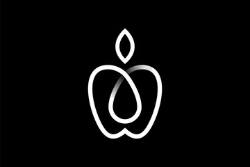 Apple and water drop logo design