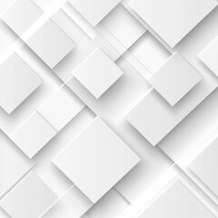 Fototapeta premium Modern white and light grey square overlapped pattern on background with shadow. white background. Minimal geometric white light background abstract design. Elegant white and grey Background.