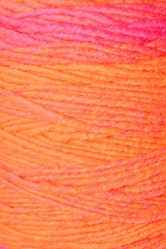 Bright colored detail photo of yarn