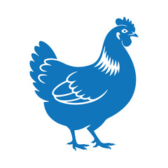 Cock and chicken silhouette vector illustration eps 10