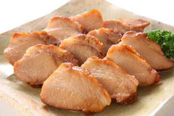 スライスした焼豚