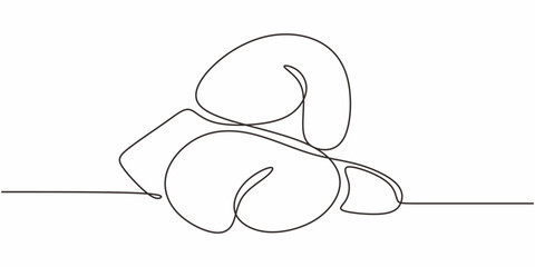 Continuous Line Art Two Boxing Gloves. Combat Sport Equipment Vector Graphic.