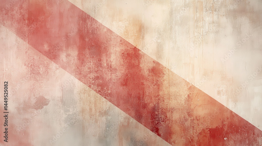 Poster textured background with diagonal red stripe