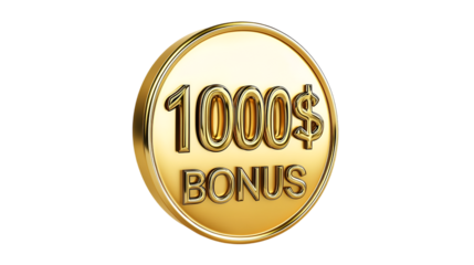 Golden Bonus Coin 1000 Dollars Reward Prize