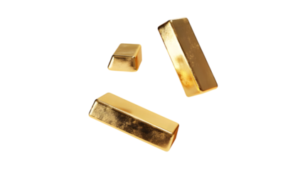 Golden Bars Falling Black Background Wealth Luxury Success