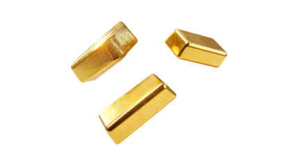Gold bars falling black background luxury wealth precious metal