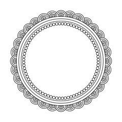 Elaborate Floral Universe Mandala in Black and White Coloring Book Page