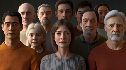 Figures representing family constellations and generational dynamics. AI generated